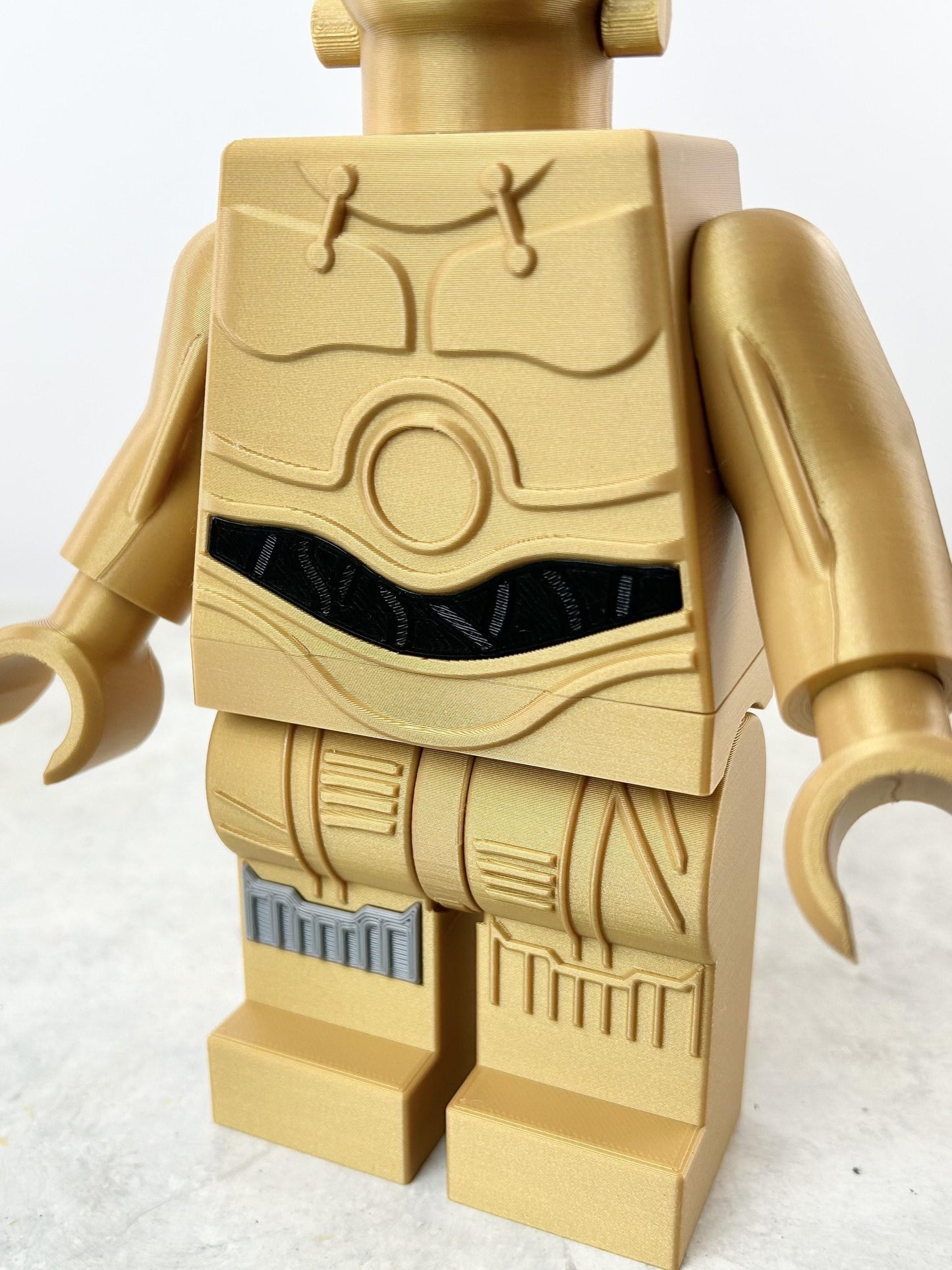 R2-D2 / C-3PO Star Wars Figure - 9in Tall Lego Inspired Brick MegaFigure Set