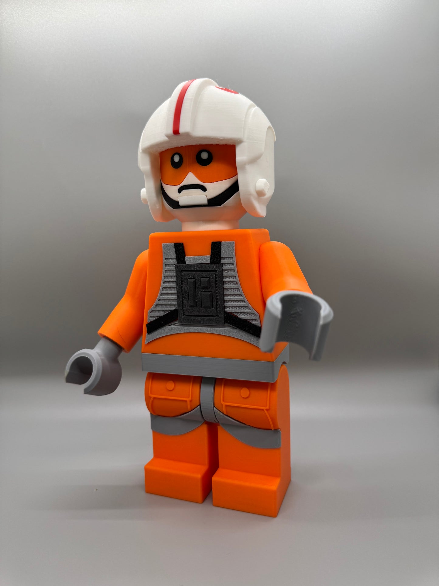X-Wing Pilot Star Wars Figure - 9in Tall Lego Inspired Brick MegaFigure