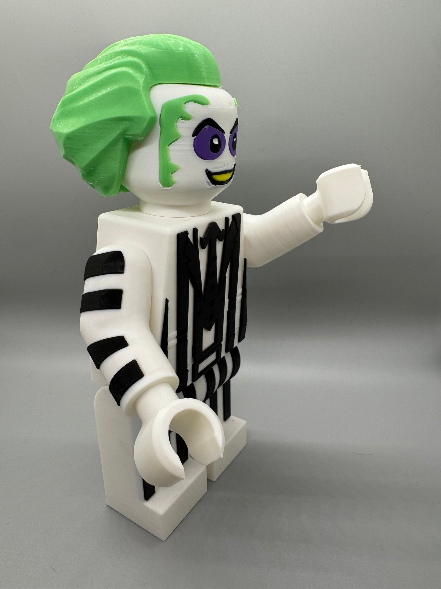 Beetlejuice Halloween Figure - 9in Tall Lego Inspired Brick MegaFigure