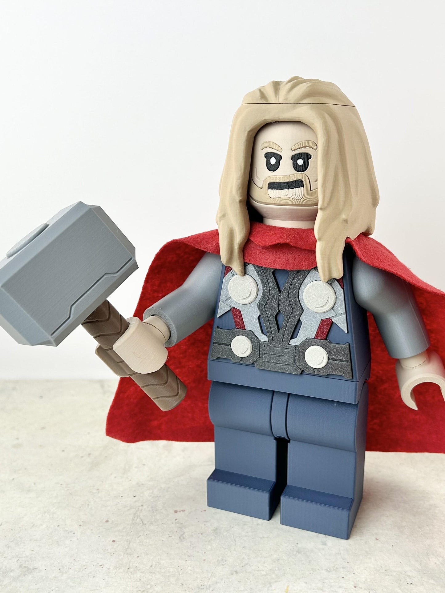 Thor Marvel Figure - 9in Tall Lego Inspired Brick MegaFigure