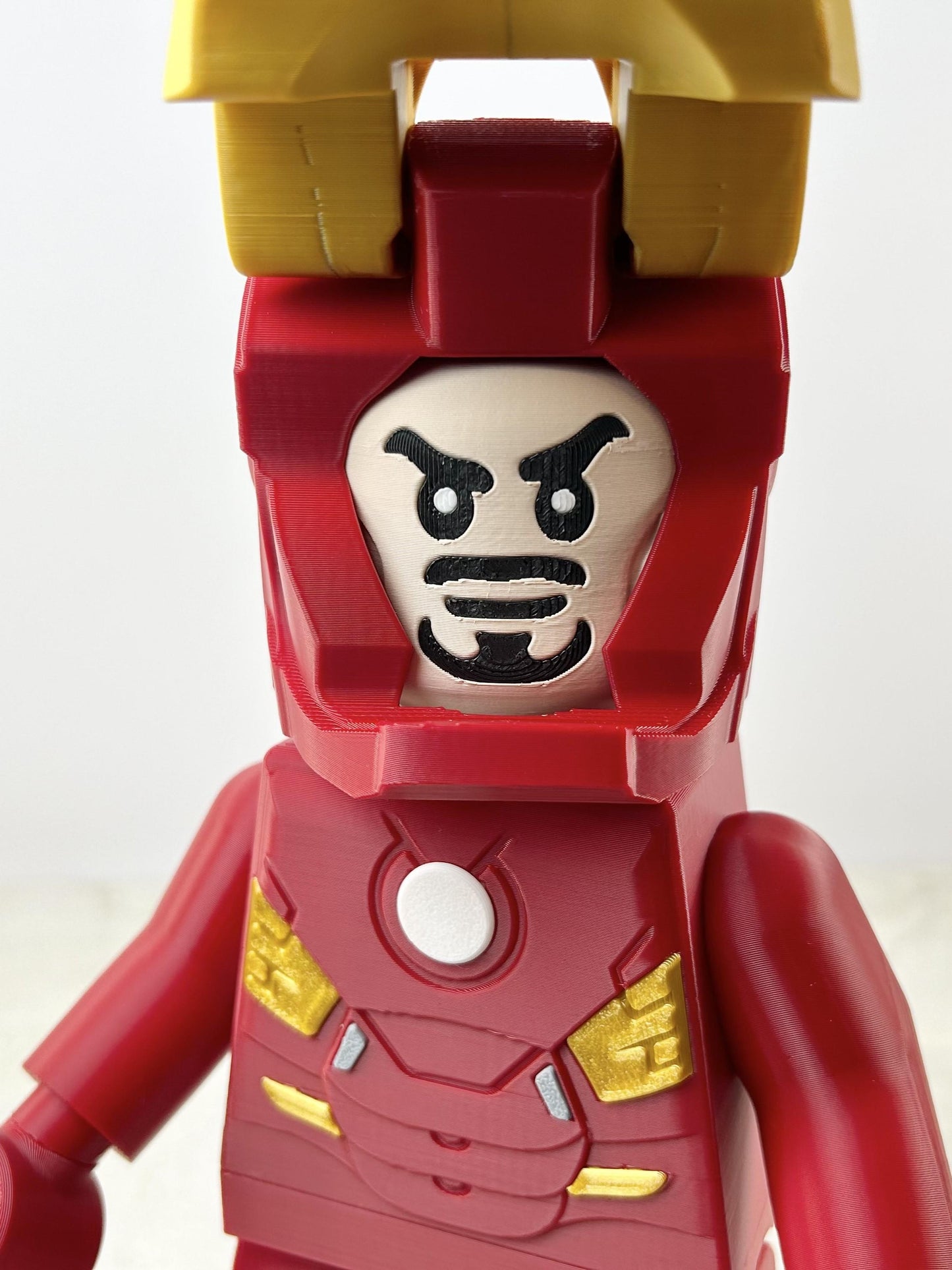 Iron Man Marvel Figure - 9in Tall Lego Inspired Brick MegaFigure