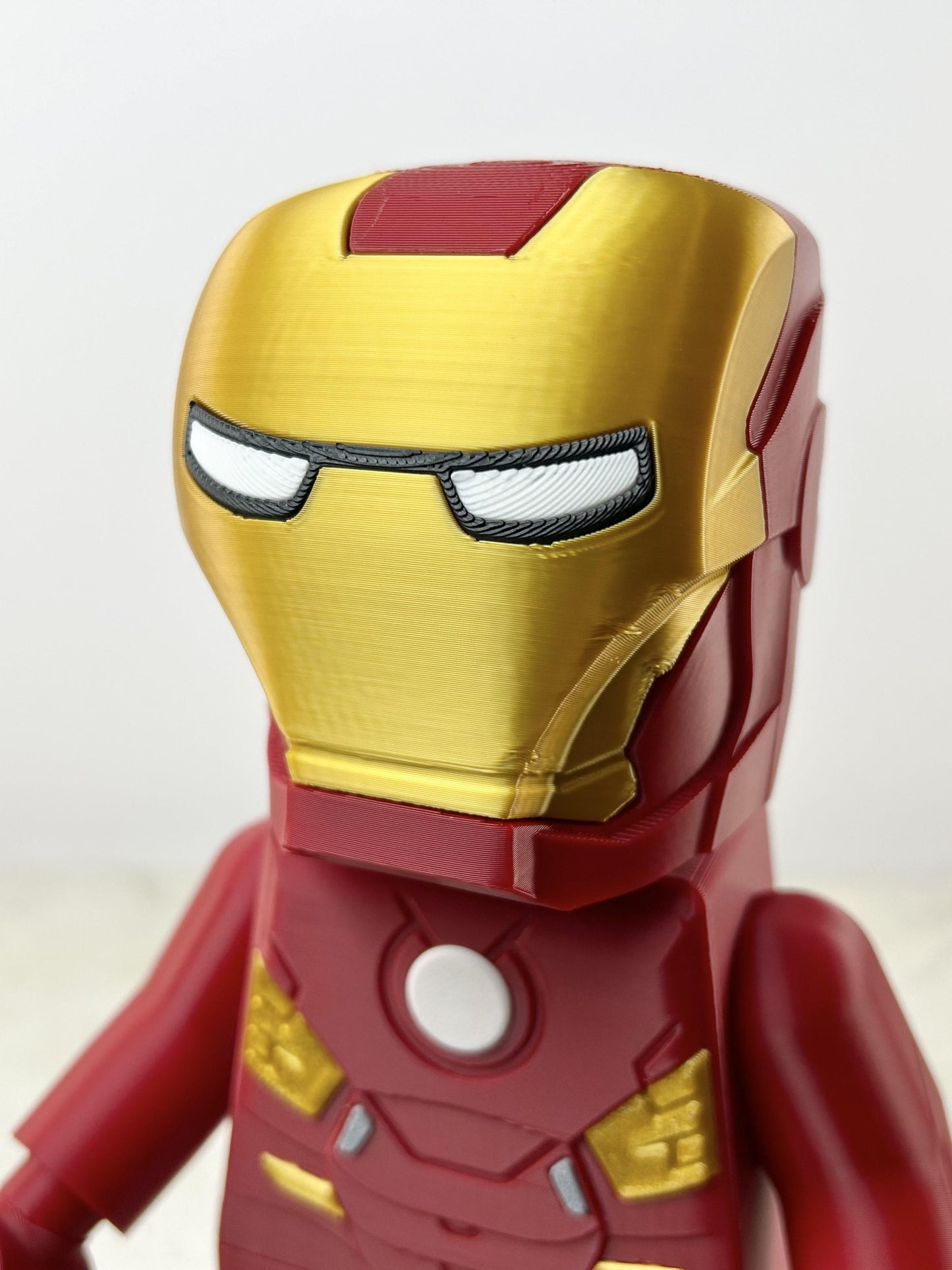 Iron Man Marvel Figure - 9in Tall Lego Inspired Brick MegaFigure