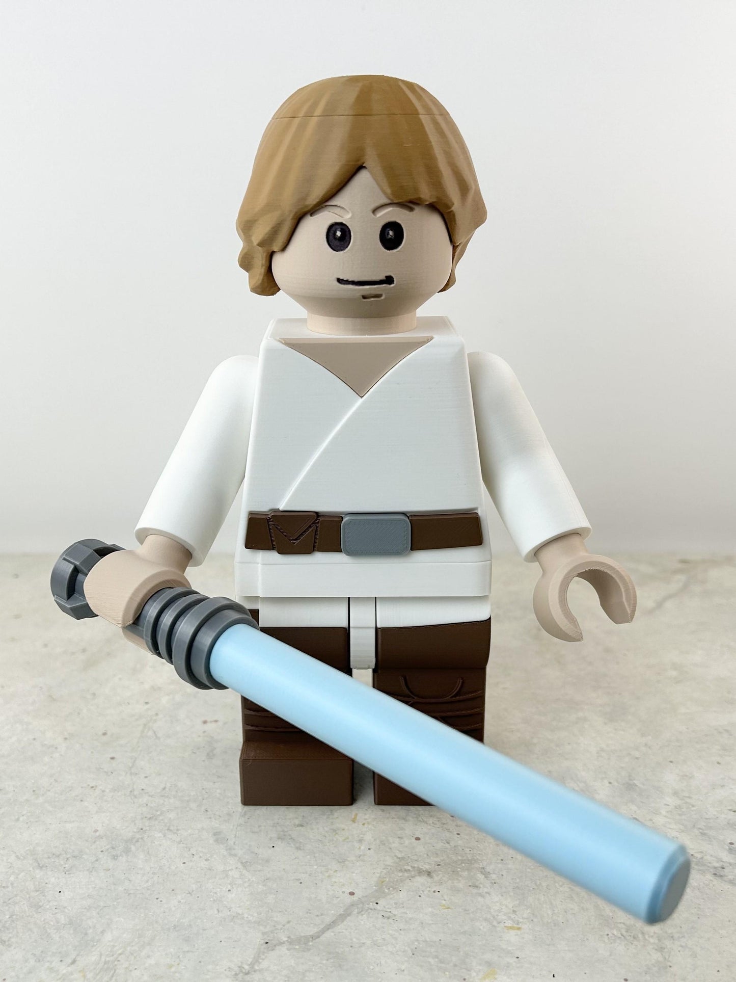 Luke Skywalker Star Wars Figure - 9in Tall Lego Inspired Brick MegaFigure