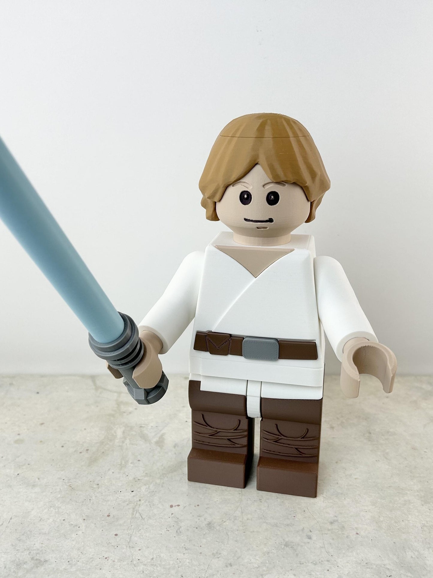 Luke Skywalker Star Wars Figure - 9in Tall Lego Inspired Brick MegaFigure