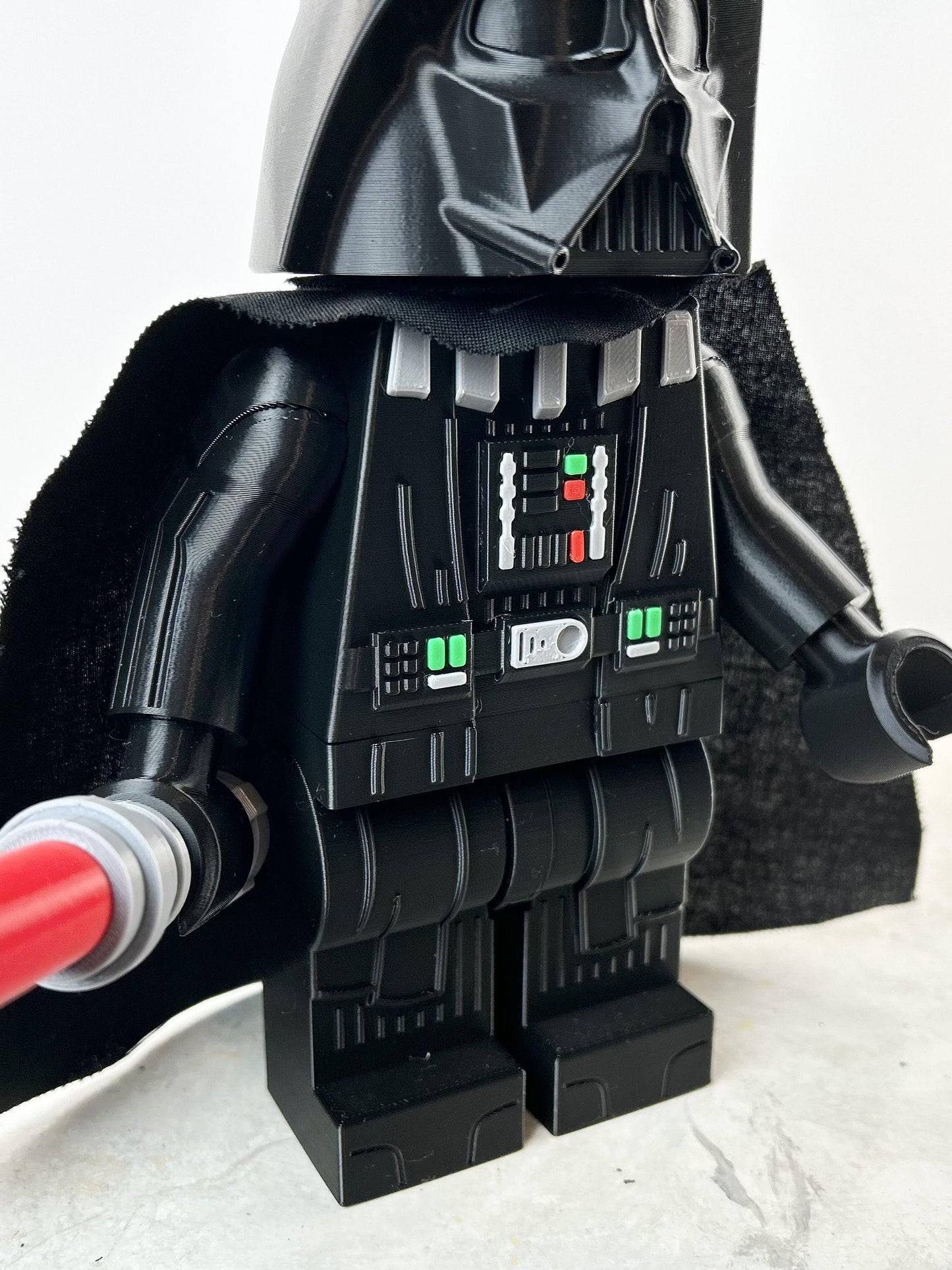 Darth Vader Star Wars Figure - 9in Tall Lego Inspired Brick MegaFigure