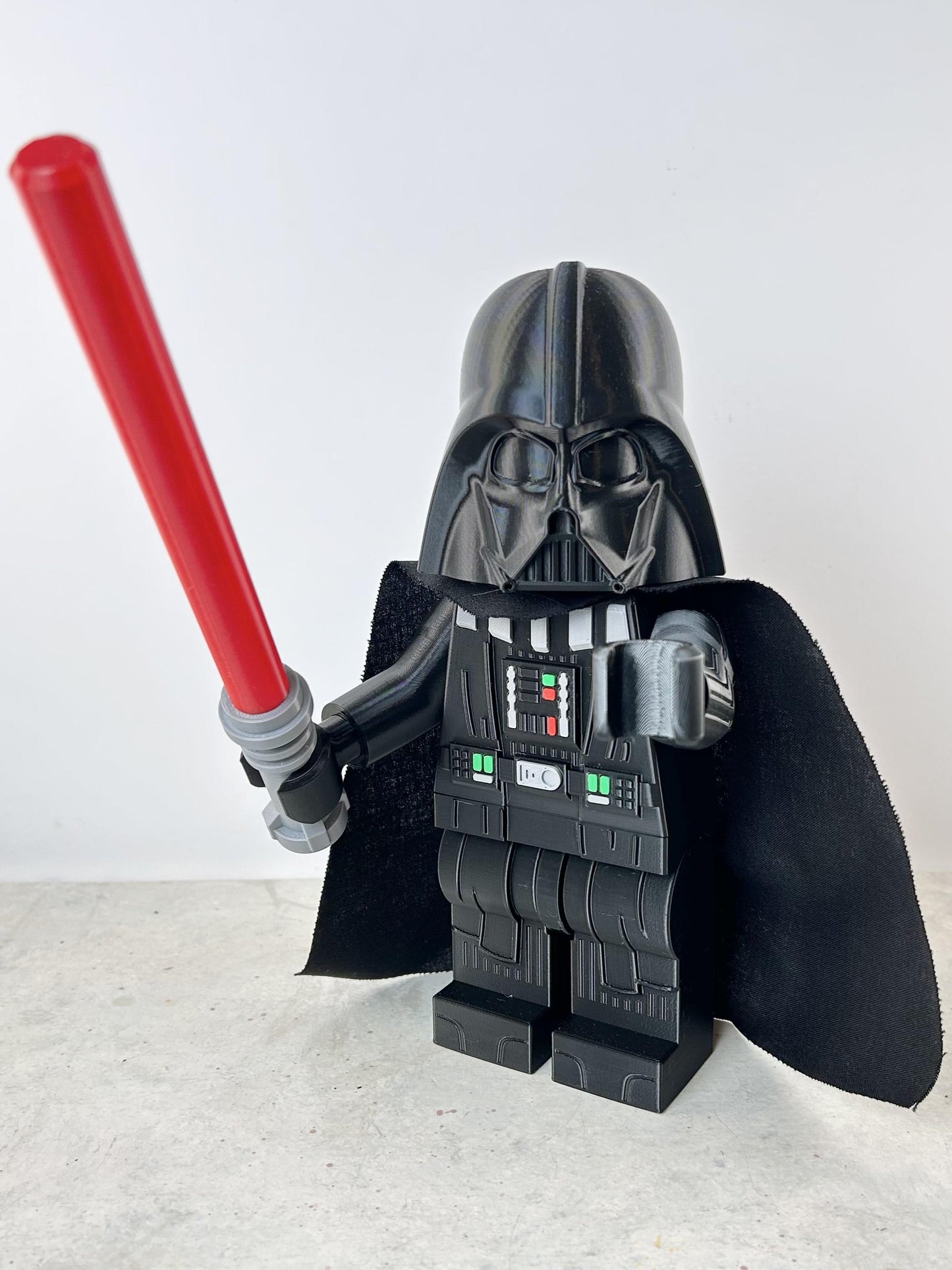 Darth Vader Star Wars Figure - 9in Tall Lego Inspired Brick MegaFigure