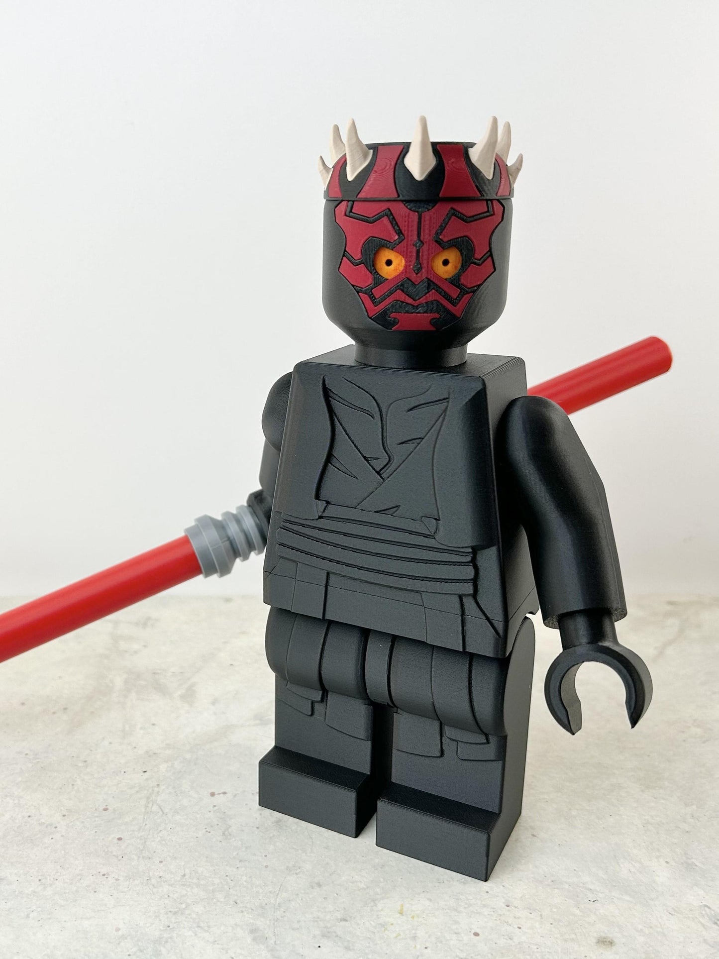 Darth Maul Star Wars Figure - 9in Tall Lego Inspired Brick MegaFigure