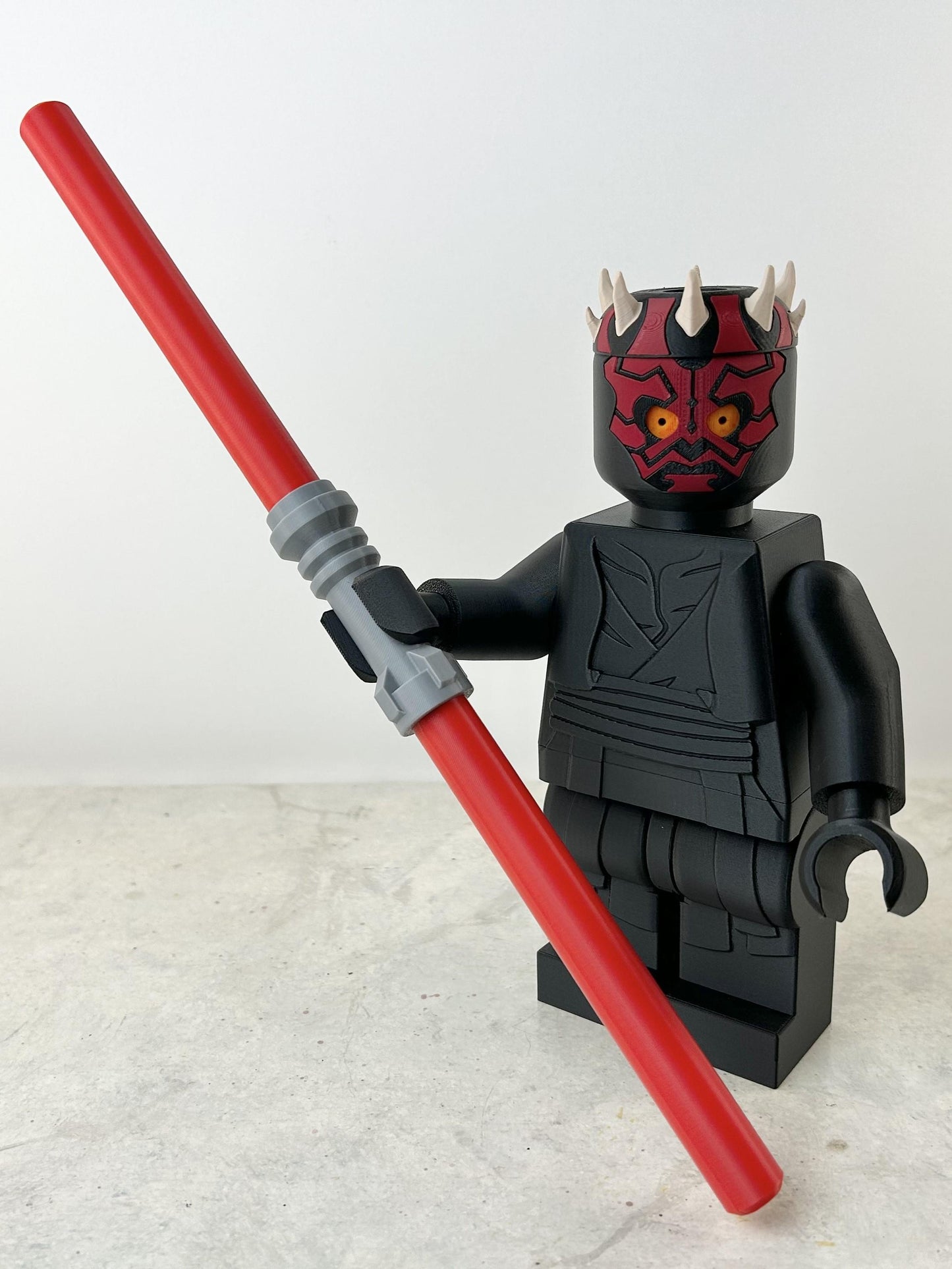 Darth Maul Star Wars Figure - 9in Tall Lego Inspired Brick MegaFigure