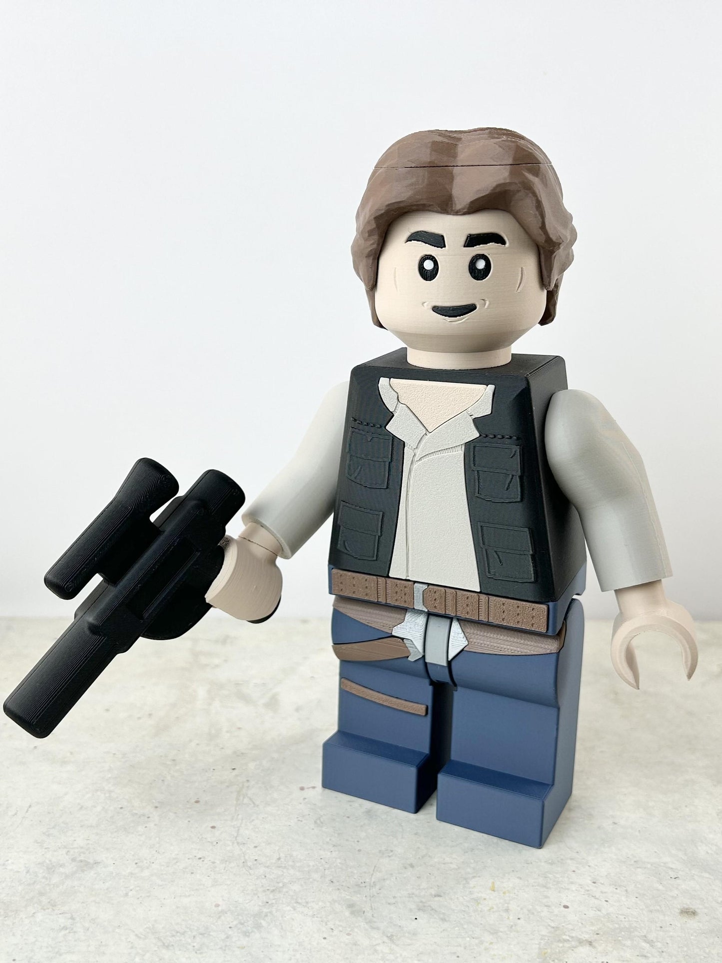 Han Solo Star Wars Figure - 9in Tall Lego Inspired Brick MegaFigure