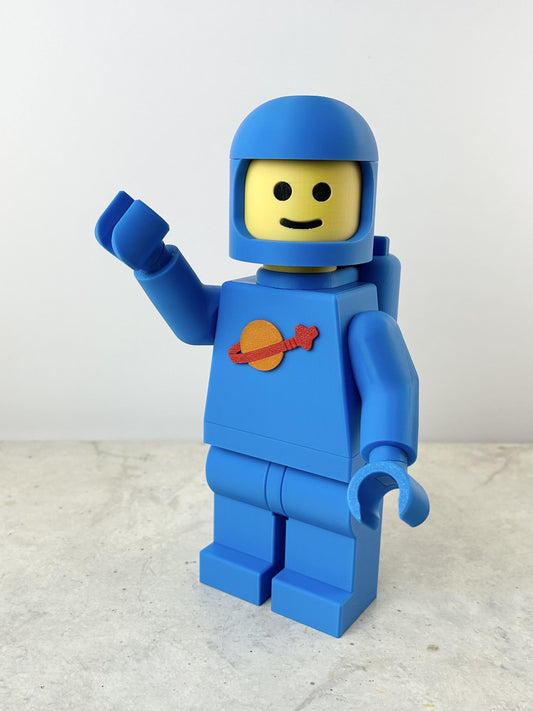 Classic Spaceman - 9in Tall Lego Inspired Brick MegaFigure