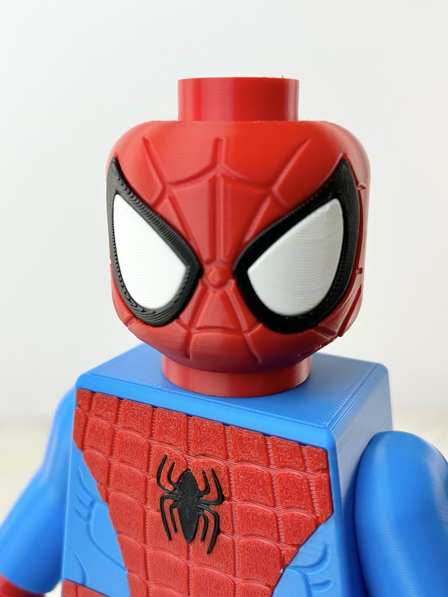 Spiderman Marvel Figure - 9in Tall Lego Inspired Brick MegaFigure