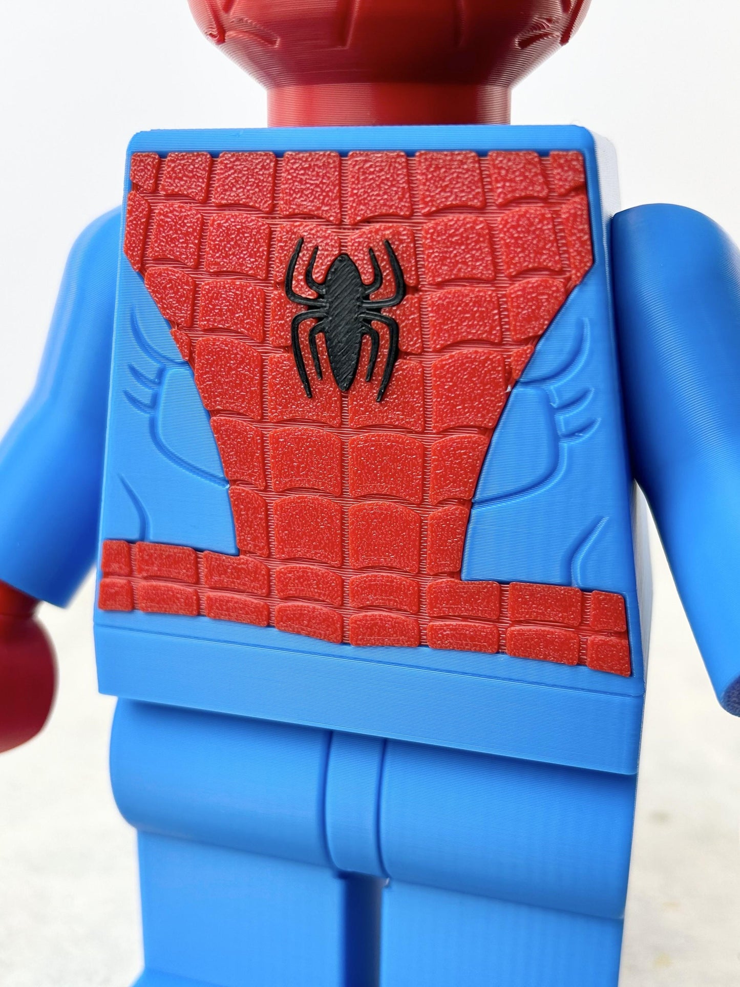 Spiderman Marvel Figure - 9in Tall Lego Inspired Brick MegaFigure