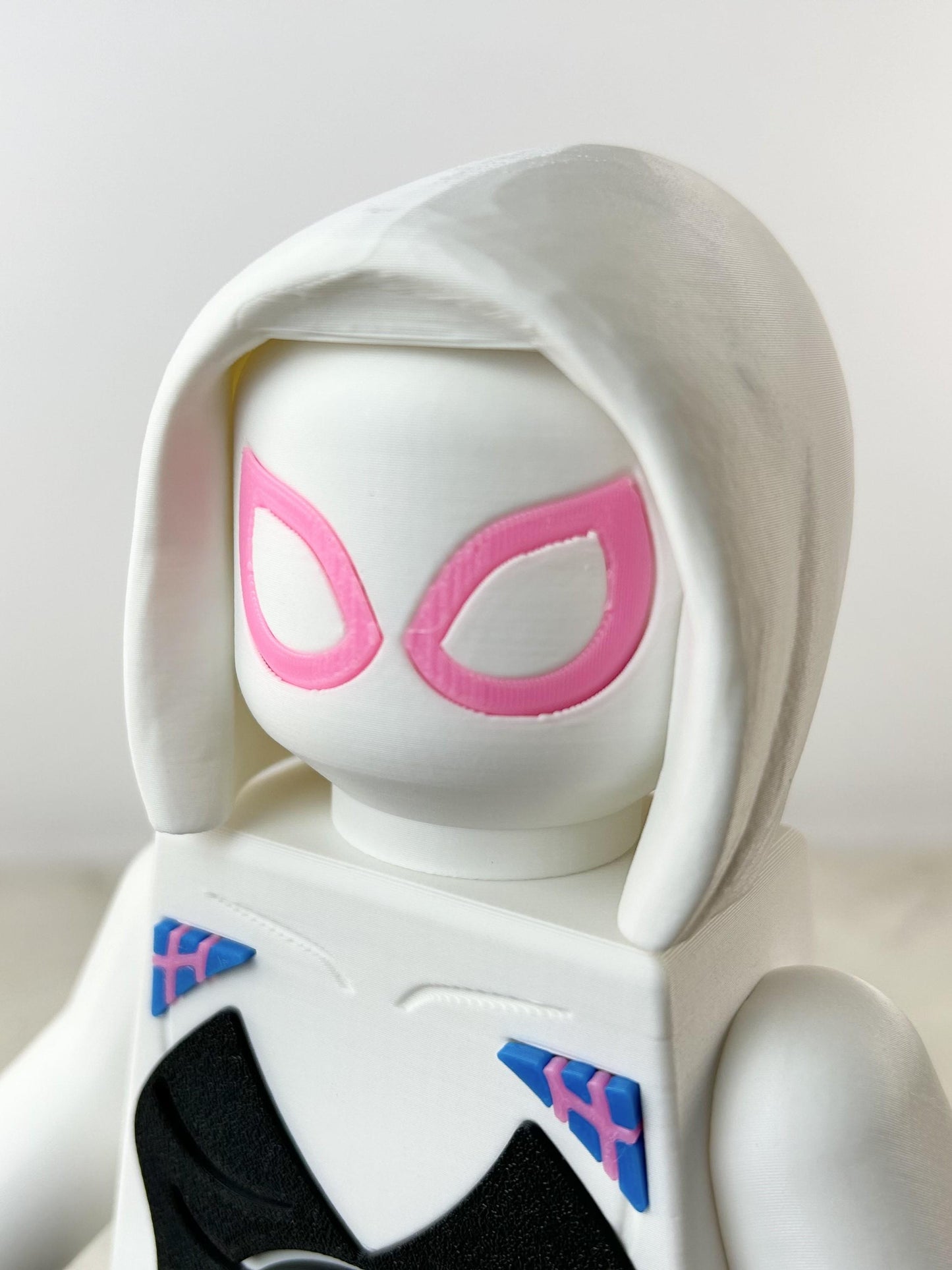 Spider-Gwen Marvel Figure - 9in Tall Lego Inspired Brick MegaFigure