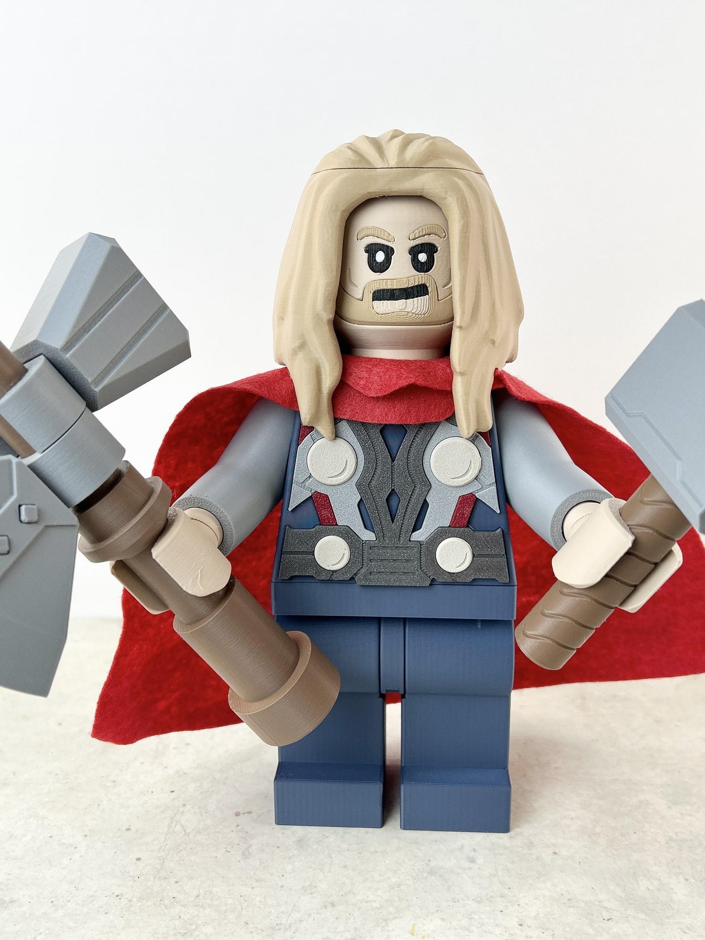 Thor Marvel Figure - 9in Tall Lego Inspired Brick MegaFigure