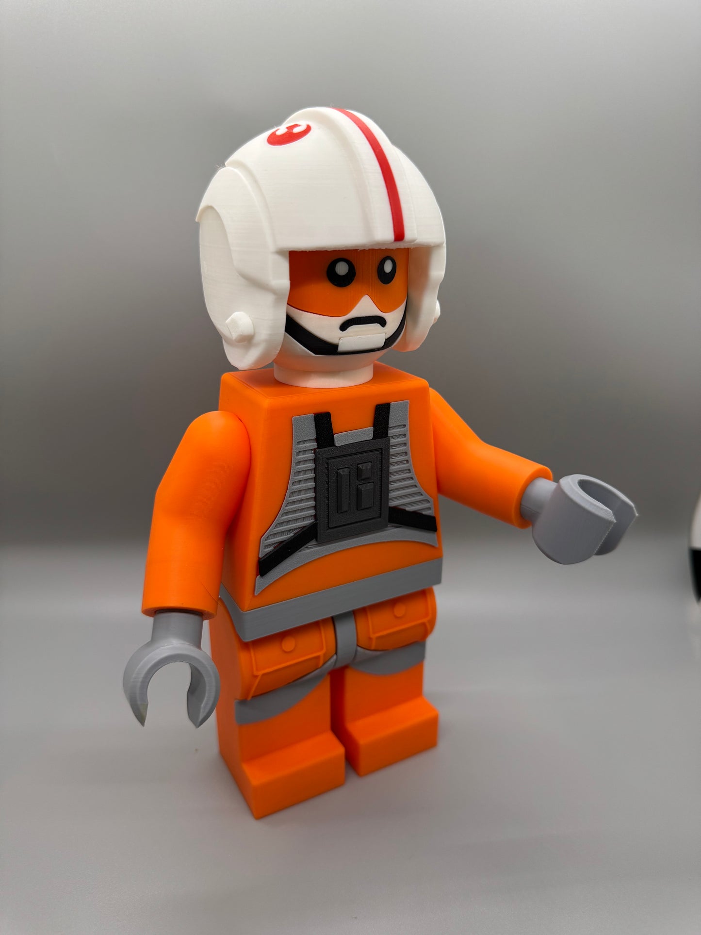 X-Wing Pilot Star Wars Figure - 9in Tall Lego Inspired Brick MegaFigure