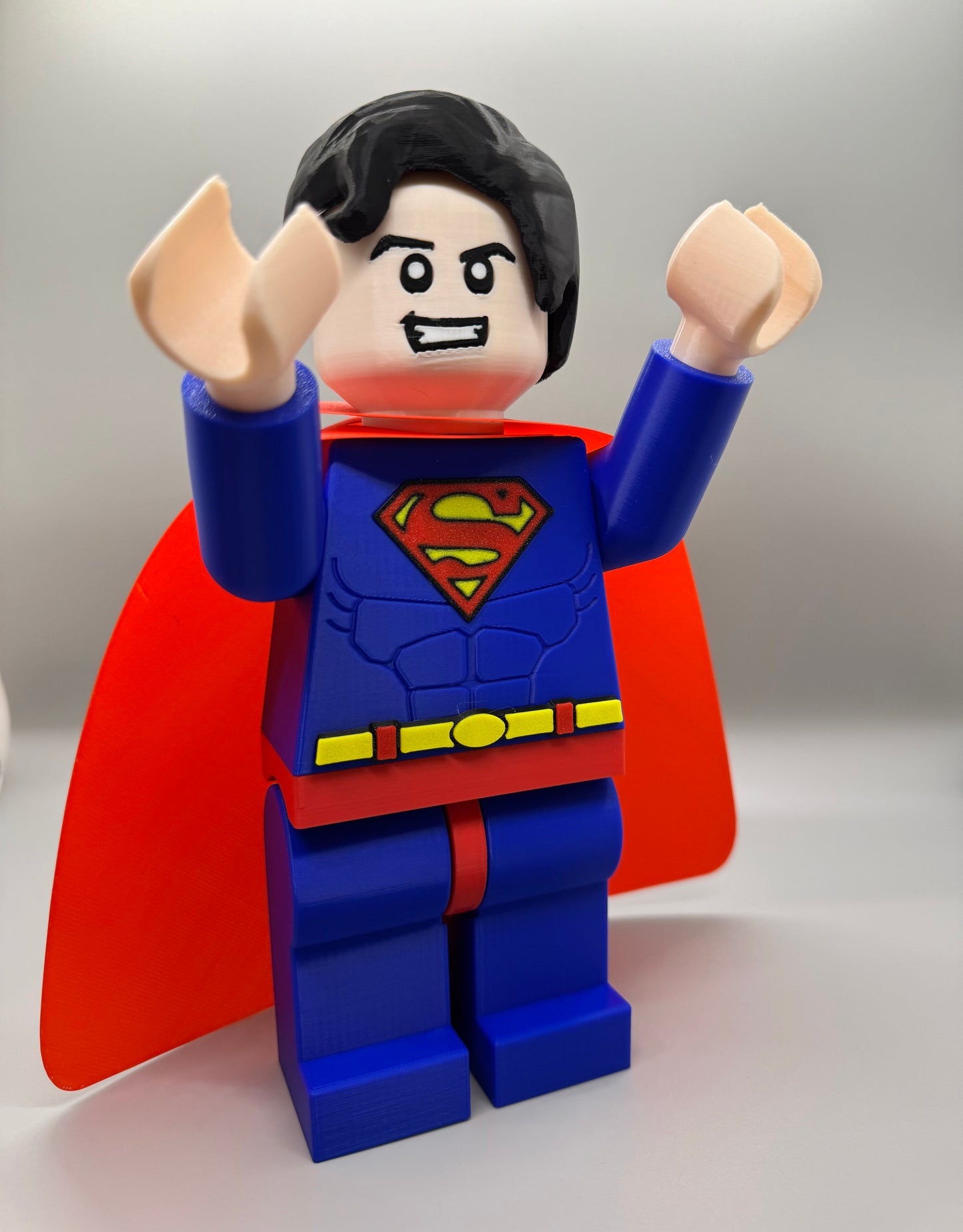 Superman DC Figure - 9in Tall Lego Inspired Brick MegaFigure
