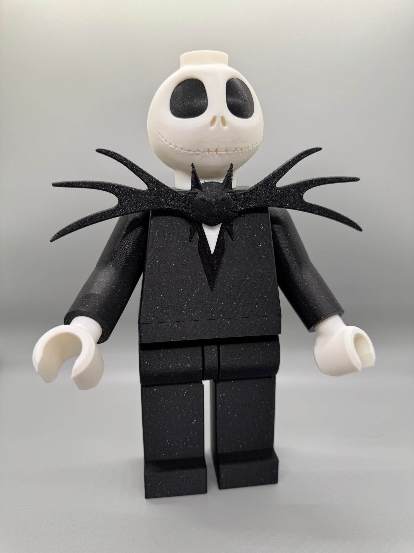 Jack Skelington Figure - 10in Tall Lego Inspired Brick MegaFigure