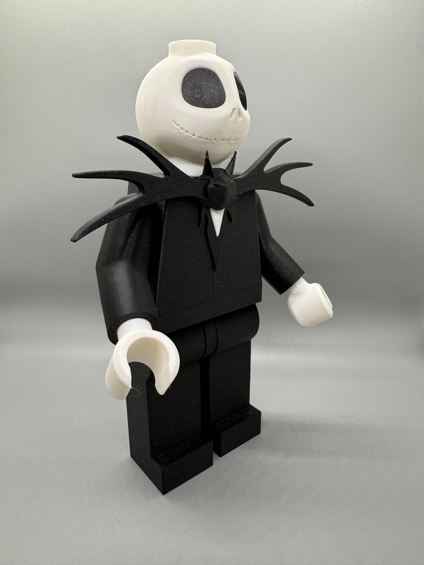 Jack Skelington Figure - 10in Tall Lego Inspired Brick MegaFigure