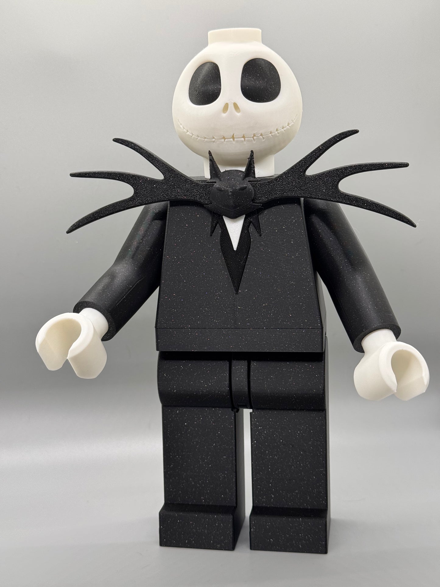 Jack Skelington Figure - 10in Tall Lego Inspired Brick MegaFigure