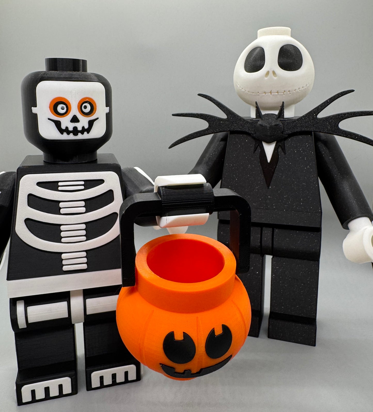 Jack Skelington Figure - 10in Tall Lego Inspired Brick MegaFigure