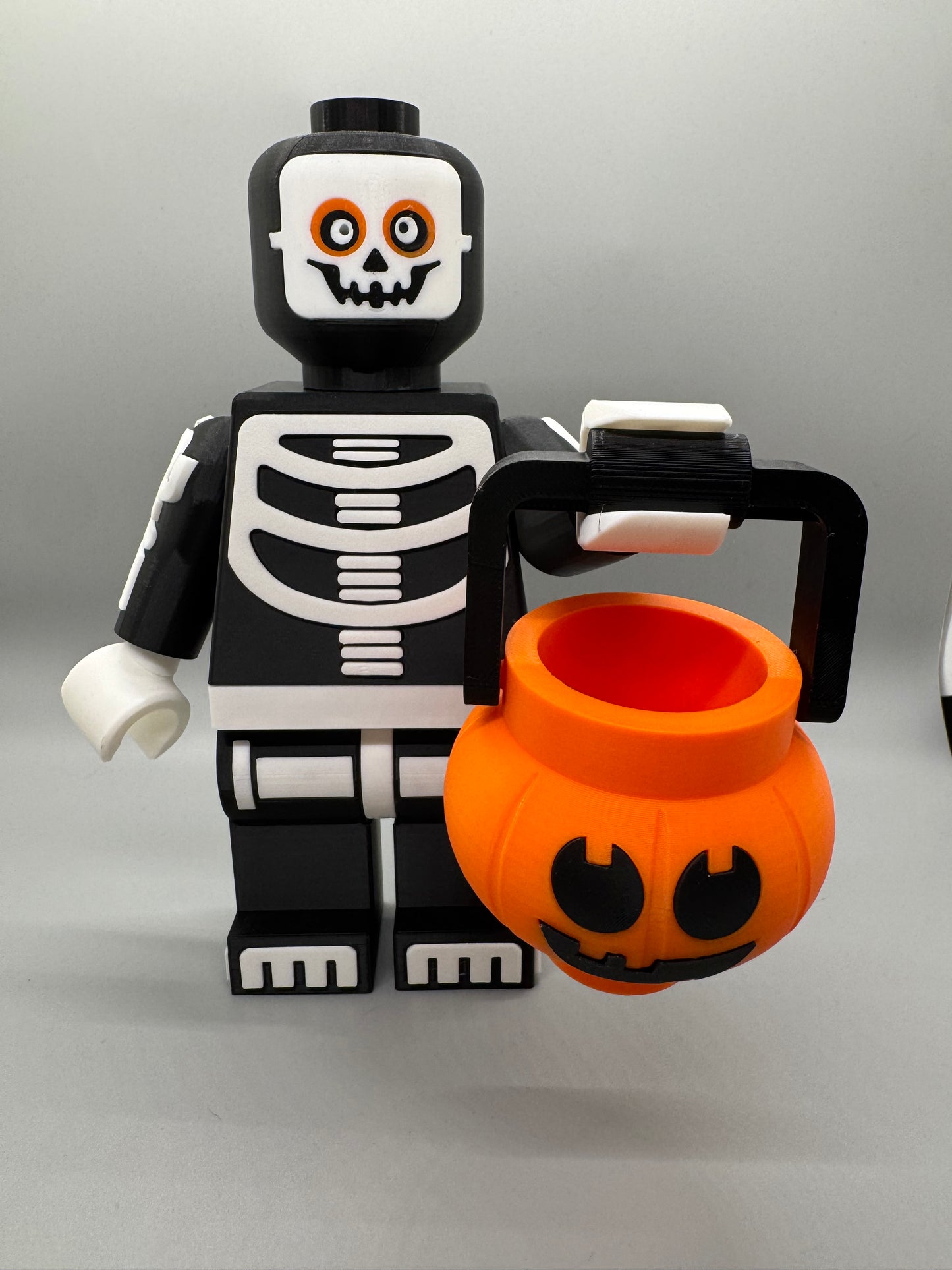 Skeleton Figure - 9in Tall Lego Inspired Brick MegaFigure