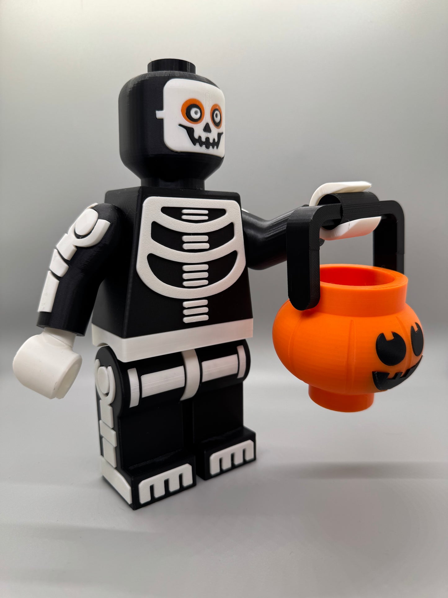 Skeleton Figure - 9in Tall Lego Inspired Brick MegaFigure