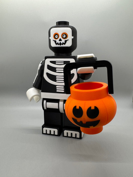 Skeleton Figure - 9in Tall Lego Inspired Brick MegaFigure