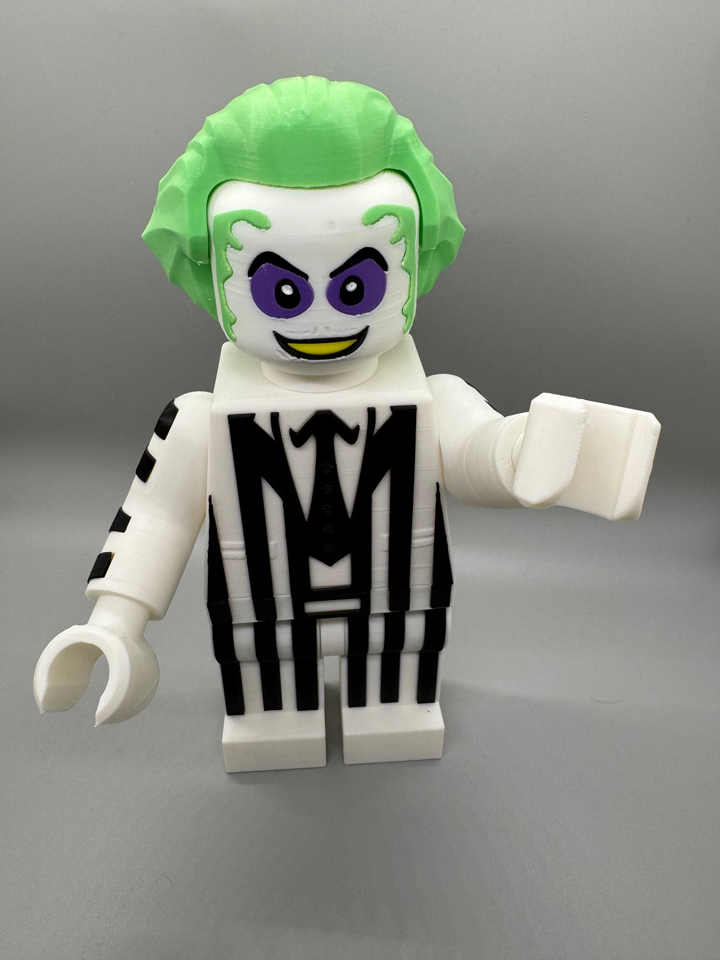 Beetlejuice Halloween Figure - 9in Tall Lego Inspired Brick MegaFigure