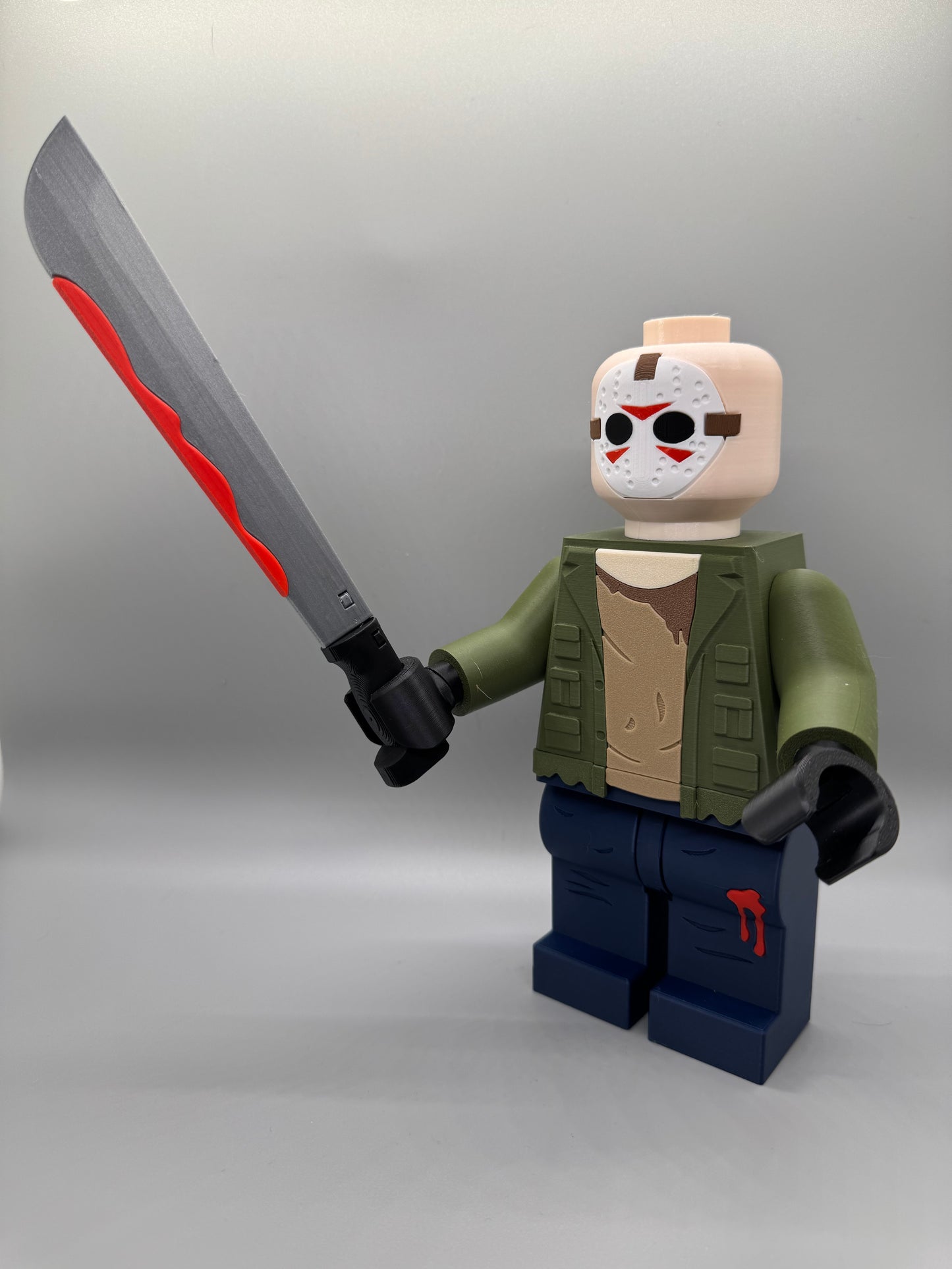 Jason Voorhees Halloween Figure - 9in Tall Lego Inspired Brick MegaFigure