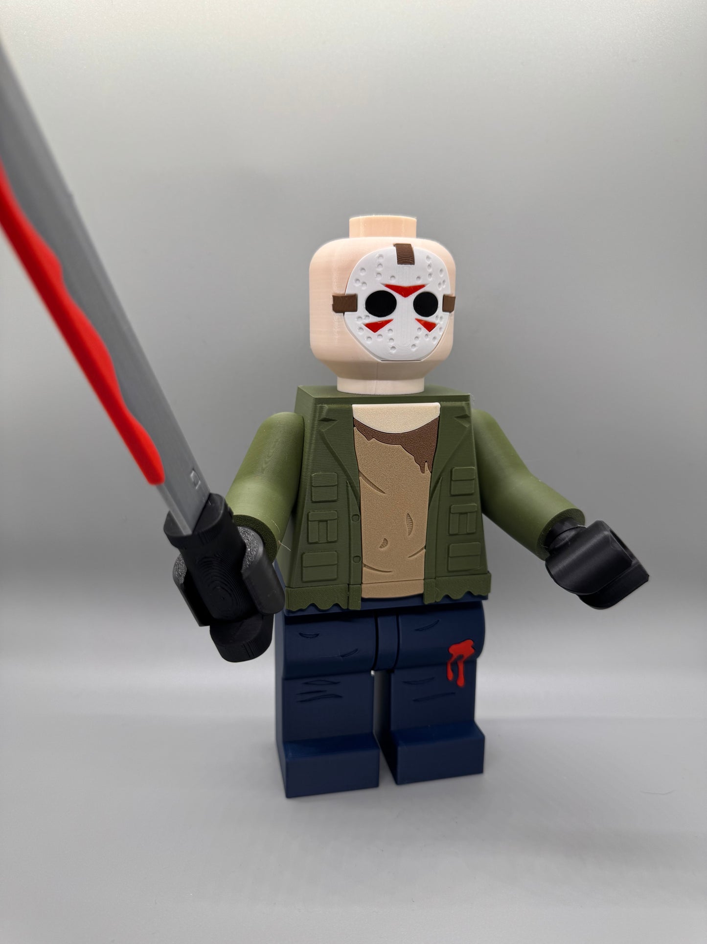 Jason Voorhees Halloween Figure - 9in Tall Lego Inspired Brick MegaFigure
