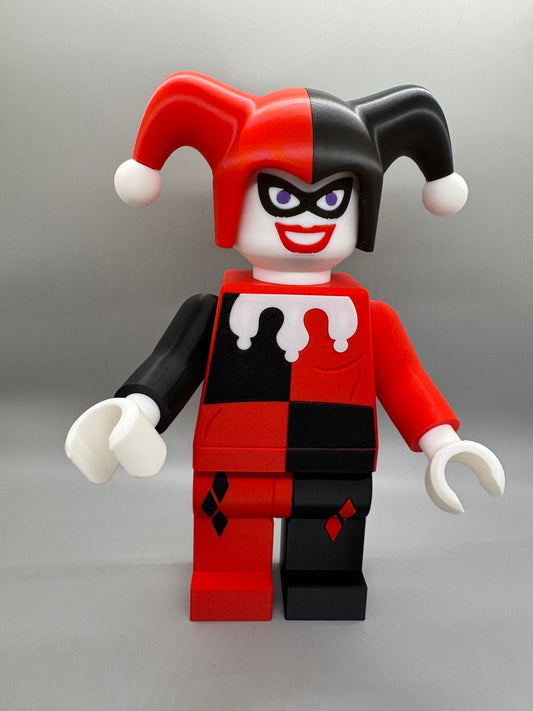 Harley Quinn DC Figure - 9in Tall Lego Inspired Brick MegaFigure
