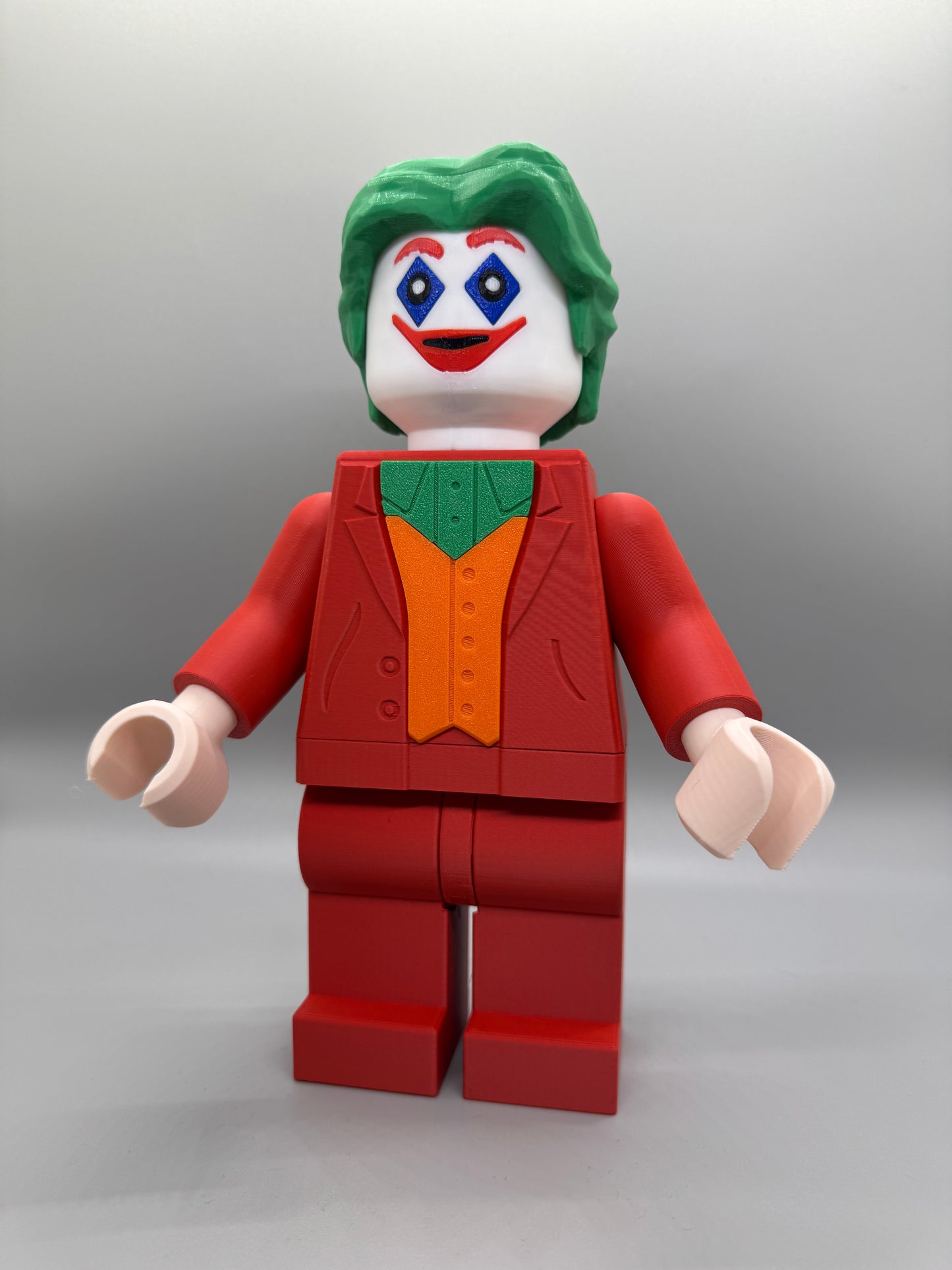 The Joker DC Figure - 9in Tall Lego Inspired Brick MegaFigure