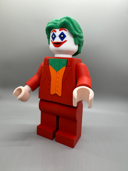 The Joker DC Figure - 9in Tall Lego Inspired Brick MegaFigure