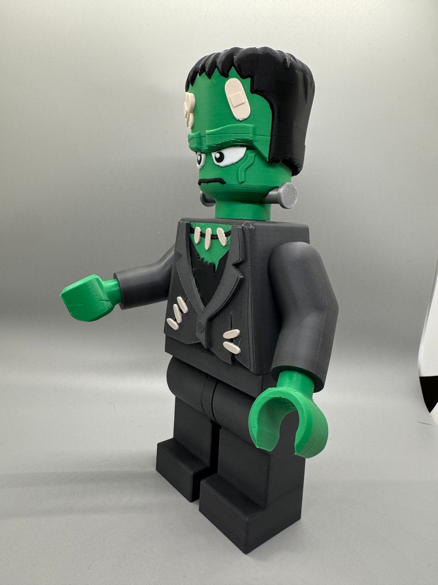 Frankenstein's Monster Halloween Figure - 9in Tall Lego Inspired Brick MegaFigure