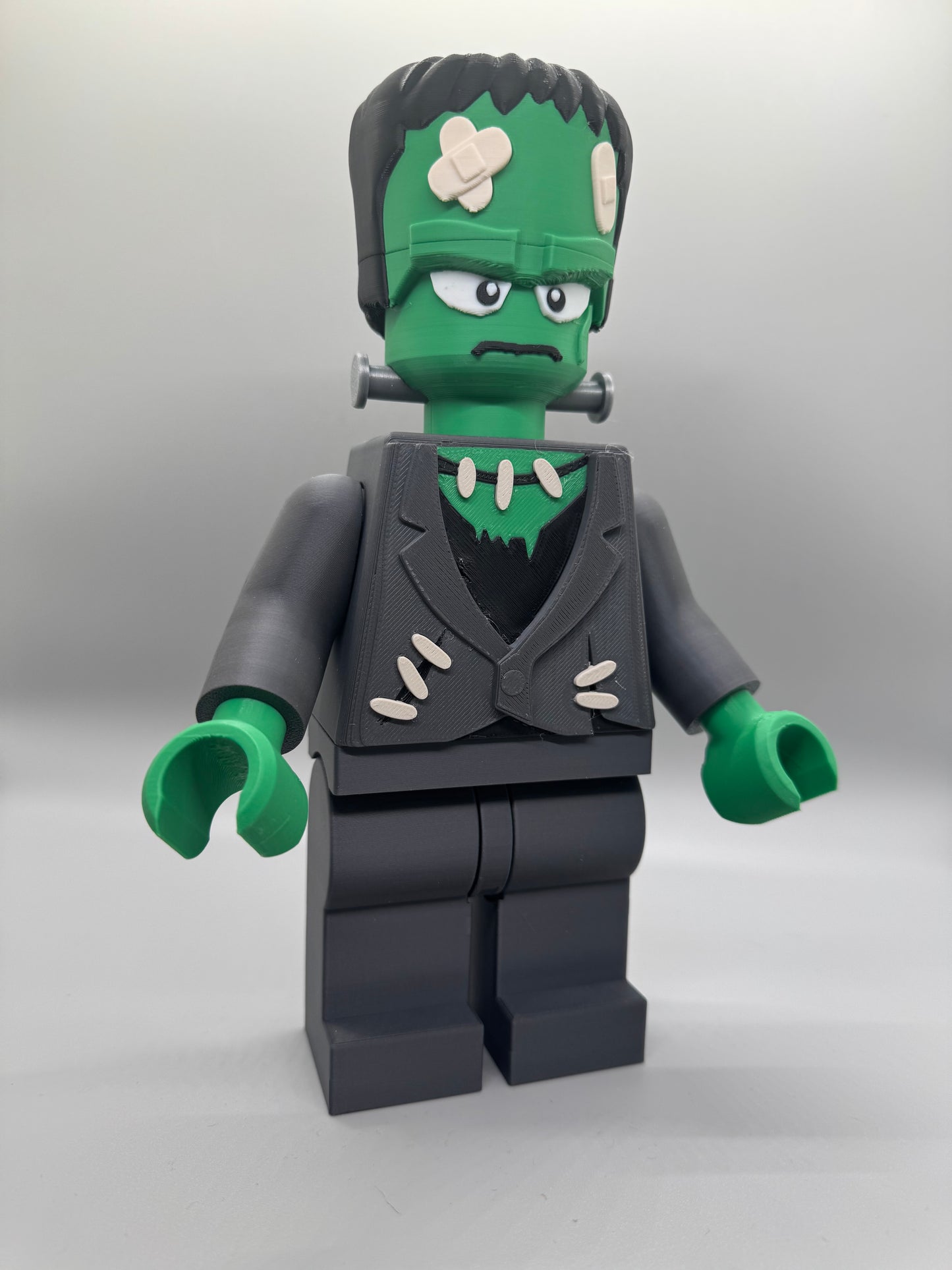 Frankenstein's Monster Halloween Figure - 9in Tall Lego Inspired Brick MegaFigure