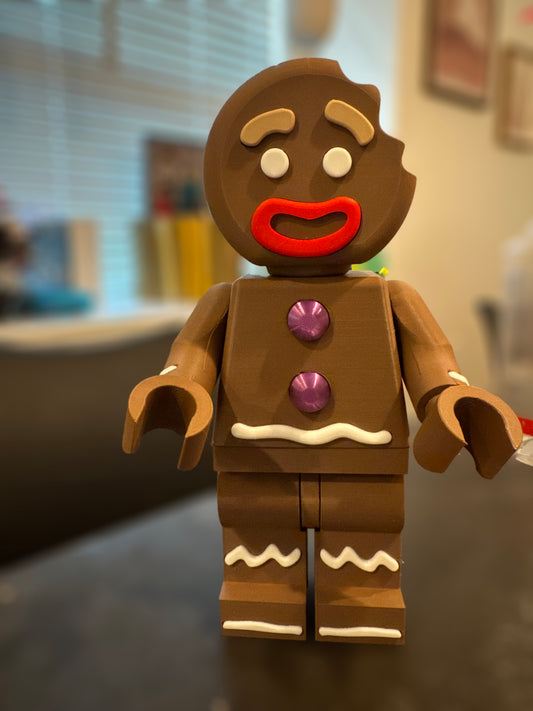 Ginger Bread Man (Gingee) - 9in Tall Lego Inspired Brick MegaFigure