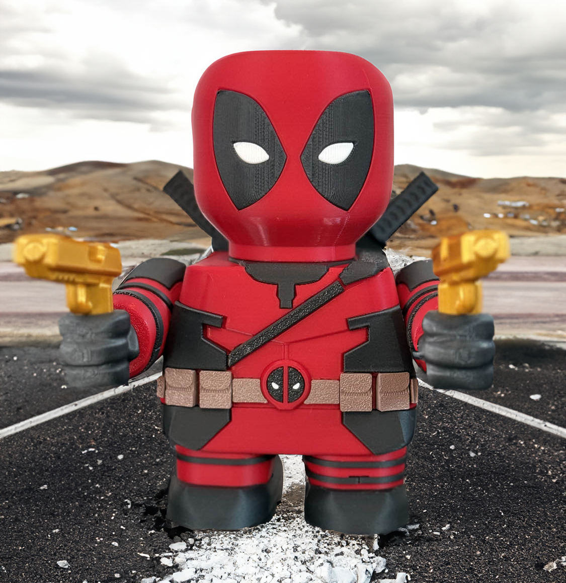 Deadpool - 6in Tall "Chunkster" 3D Printed Toy / Decoration / Fan Art